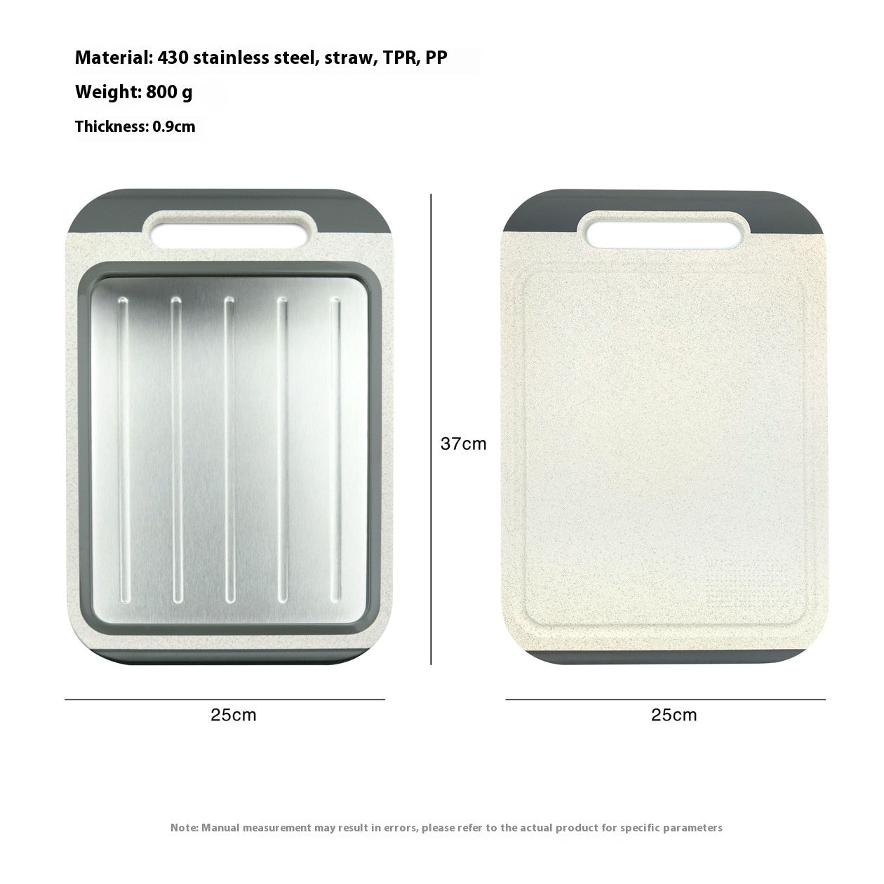 Stainless Steel Cutting Board Double-sided