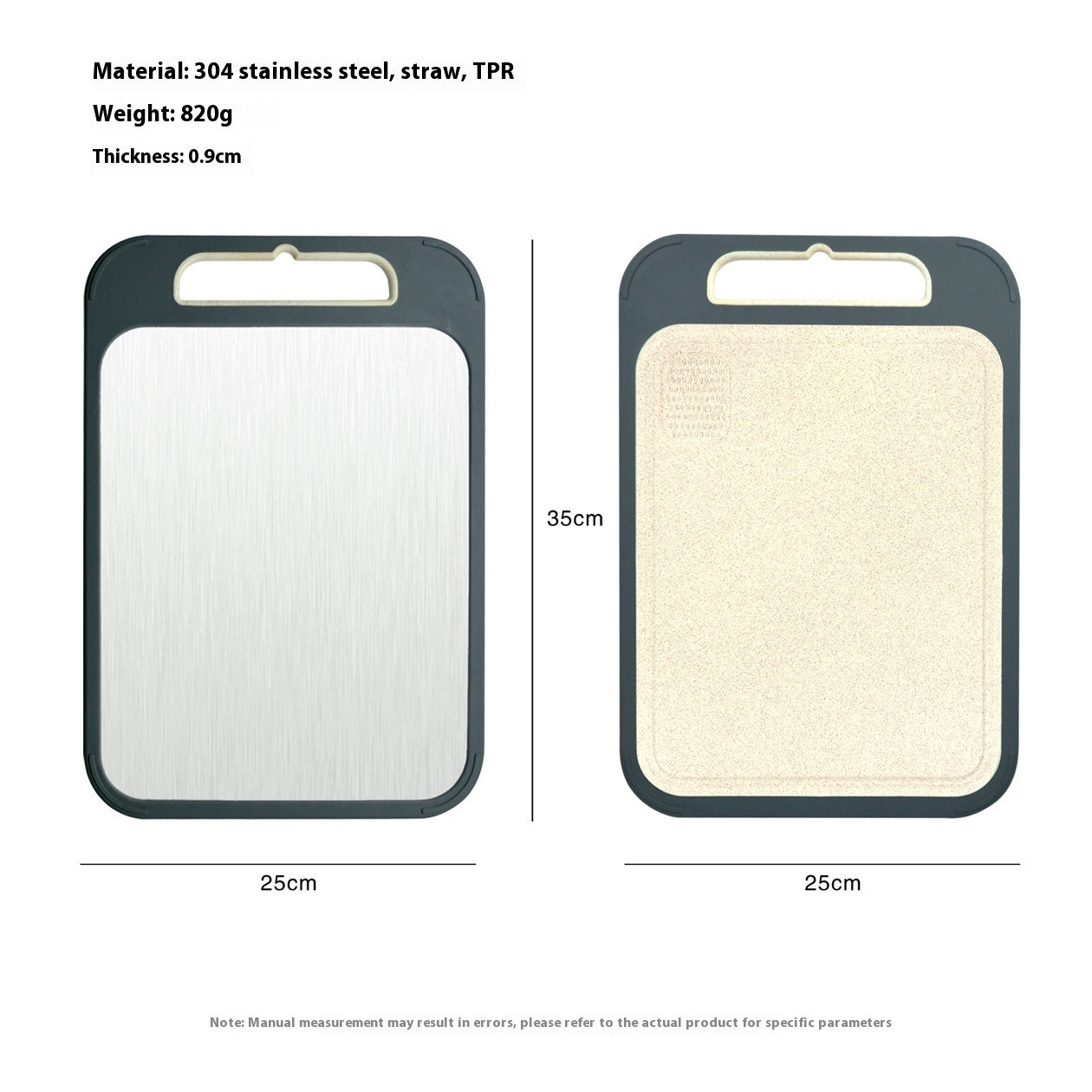 Stainless Steel Cutting Board Double-sided